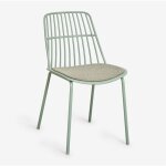Chaise de salle  manger en polypropylne et acier maeba sklum herbe verte