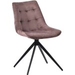 Chaise de salle � manger merna marron velours