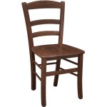 Chaise de salle à manger paysanne en noyer foncé avec assise en bois massif Chaise de salle à manger paysanne en noyer foncé avec assise en bois massif