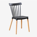 Sklum - chaise de salle à manger en bois de hêtre et polypropylène royal noir Sklum - chaise de salle à manger en bois de hêtre et polypropylène royal noir