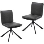 Wahson office chairs - chaise salle  manger sans accoudoirs, chaises pivotante lot de 2 avec pieds en ...