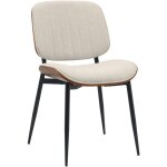 Clp - chaise de salle � manger tiffin noyer / cr�me tissu