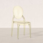 Privatefloor - chaise de salle  manger transparente - style victoria ambre