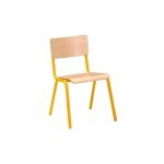 Chaise scolaire syllab taille 5 - ce2 / cm1 jaune - lot de 2 - maxiburo Chaise scolaire syllab taille 5 - ce2 / cm1 jaune - lot de 2 - maxiburo