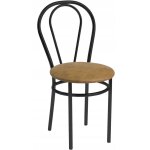 Chaise en similicuir, imitation noyer, structure en m�tal noir furnitex