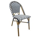 Chaise style parisien en rotin noire - lot de 2 - bolero Chaise style parisien en rotin noire - lot de 2 - bolero