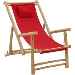 The living store chaise de terrasse bambou et toile rouge - chaises de jardin - chaises de terrasse - ... The living store chaise de terrasse bambou et toile rouge - chaises de jardin - chaises de terrasse - ...