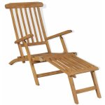 Chaise de terrasse avec repose - pied bois de teck solide vidaxl Chaise de terrasse avec repose - pied bois de teck solide vidaxl