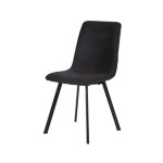 Chaise tissu gris fonc pieds mtal