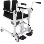 Chaise de transfert hydraulique multifonction avec ceinture de scurit, chaise de douche, 43  63 cm, ...