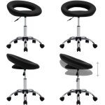 Chaise de travail roulante noir similicuir - chaise de bureau - chaise ergonomique - chaise roulant - ... Chaise de travail roulante noir similicuir - chaise de bureau - chaise ergonomique - chaise roulant - ...