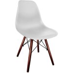 Chaise tulipe blanche pour salle à manger 46x54x81 Chaise tulipe blanche pour salle à manger 46x54x81