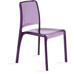 Chaise xena violet en polycarbonate ? monobloc moderne et l�g�re mobilier int�rieur