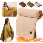 Ch�le chauffant ? couverture �lectrique en coton usb 150 x 80 cm, 3 niveaux de chaleur, bouton de contr�le ...
