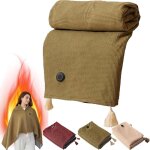 Chle chauffant portable, 3 niveaux de chauffage, couverture poncho lectrique en nuage chaud, chle ...