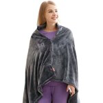 Ch�le chauffant usb 150 x 85 cm, 3 r�glages, poncho �lectrique portable avec boutons, lavable en machine ...