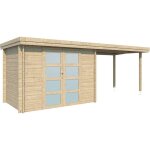 Gardenas - chalet en bois 4, 83 m oregon chalet avec extension 5, 22 m