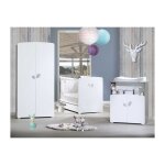Baby price - chambre b�b� trio leaf: lit 120x60, commode a langer et armoire - babyprice - blanc