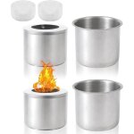 Chambre de combustion ethanol avec couvercle pour int�rieure, ensemble de casseroles au bio�thanol, br�leur ...