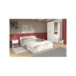 Chambre complete adulte: lit 160 x 200 cm + armoire 3 portes et 2 tiroirs + 2 chevets - décor blanc parisot ... Chambre complete adulte: lit 160 x 200 cm + armoire 3 portes et 2 tiroirs + 2 chevets - décor blanc parisot ...