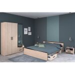 Chambre complete adulte - zodiac indus - chene et noir parisot