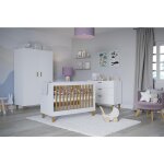 Chambre complète lit bébé 60x120, commode et armoire kocot kids kubi - blanc Chambre complète lit bébé 60x120, commode et armoire kocot kids kubi - blanc