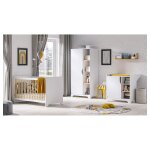 Chambre complte lit bb - commode  langer - armoire 1 porte vox leaf blanc et bois
