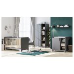 Chambre complte lit bb - commode  langer - armoire 1 porte vox leaf gris et bois