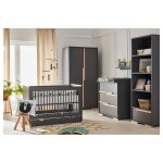 Chambre complte lit bb volutif - commode  langer - armoire pinio snap gris et bois
