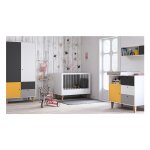 Chambre complte lit bb volutif - commode  langer - armoire vox concept jaune