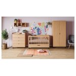 Vox - chambre complte lit bb volutif - commode  langer - armoire simple bois