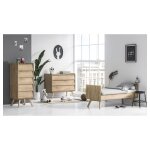 Chambre complte lit bb volutif - commode  langer - chiffonnier vox vintage bois