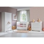 Chambre complète lit évolutif 70x140 commode à langer et armoire 2 portes bellamy royal - blanc Chambre complète lit évolutif 70x140 commode à langer et armoire 2 portes bellamy royal - blanc