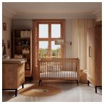 Chambre complte lit volutif 70x140 commode  langer et armoire 2 portes pinio retro bois