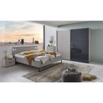 Chambre à coucher complète adulte ( lit adulte 160 x 200 cm + commode + tables de chevet + armoire à ... Chambre à coucher complète adulte ( lit adulte 160 x 200 cm + commode + tables de chevet + armoire à ...