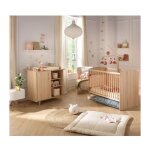 Chambre duo bébé sauthon sam chene doré - lit bébé 120 x 60 cm et commode a langer Chambre duo bébé sauthon sam chene doré - lit bébé 120 x 60 cm et commode a langer