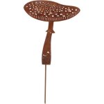 Champignon en m�tal rouill� sur pic amanite tue - mouches