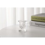 Chandelier bougeoir verre transparent - lot de 2 petite bougeoir mariage noel decoration maison, supports ...