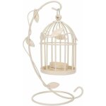 Chandelier  cage  oiseaux decorative, bougeoir en fer vintage pour dcoration de table mariage(blanc) ...
