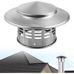Chapeau de chemin�e 110mm, chapeau de conduit de chemin�e acier inoxydable, couvercle bouchon protection ...