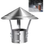 Chapeau de chemin�e pare pluie inox pour conduit de fum�e, anti - pluie et neige, fumisterie poele exterieur ...