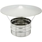 Chapeau chinois fixe en acier inoxydable cheminée cm. 14 Chapeau chinois fixe en acier inoxydable cheminée cm. 14