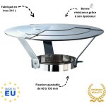 Chapeau chinois inox réglable de 60 à 130 mm edilinox Chapeau chinois inox réglable de 60 à 130 mm edilinox