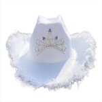 Chapeau de cow - girl avec cordon de serrage et strass, accessoires de costume de cow - boy, casquette ...