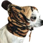 Chapeau d'hiver chaud en polaire pour chien avec cordon de serrage (l)