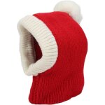 Chapeau d'hiver pour chien rouge pour animaux de compagnie, tricot� chaud pour petits et moyens chiens, ...