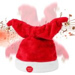 Chapeau de nol lectrique  balancement musical avec cloches dansantes en peluche - chapeau de pre ...