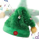 Chapeau de nol lectrique oscillant musical, arbre dansant en peluche, chapeau de pre nol lectrique ...
