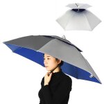 Chapeau parapluie double couche, pliant, pour hommes et femmes, avec bande de tte ajustable, pour pche, ...