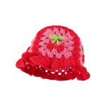 Chapeau de pcheur au crochet pour femme, chapeau floral fait  la main, portable, tricot, extensible, ...